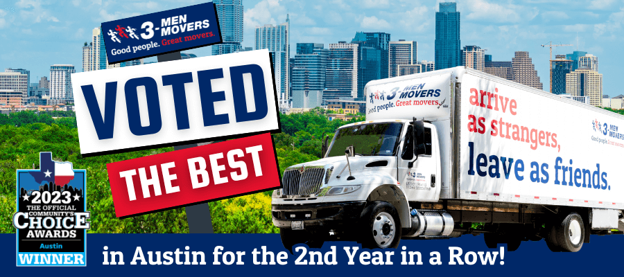 3 Men Movers Won Best of the Best Austin Moving Company 2023
